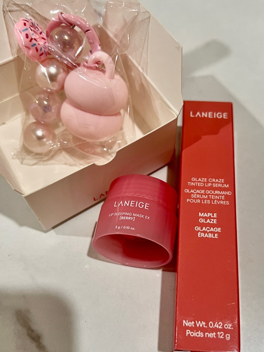 LANEIGE Pink Lip Sleeping Mask & Maple Glaze Tinted Serum Duo
